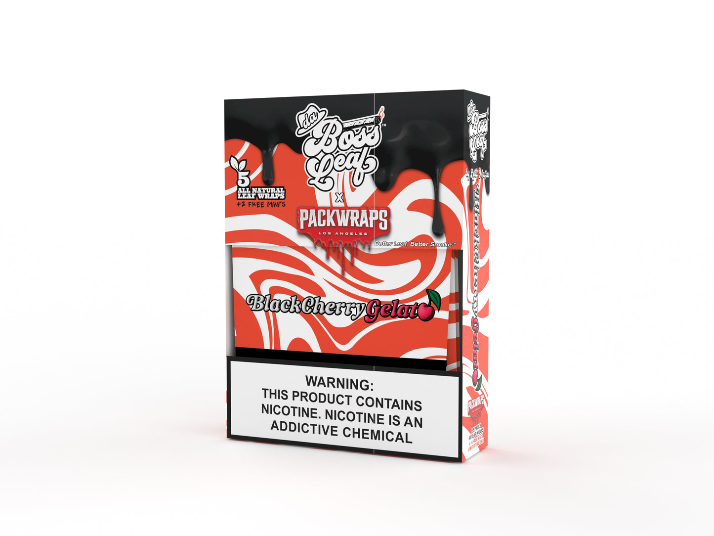 Black Cherry Gelato - 7 Finest Natural Leaf Wraps Packwoods collab